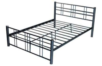 Atlas Metal Single Bed Frame - Silver